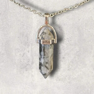 Black Spectrolite Pendant Necklace